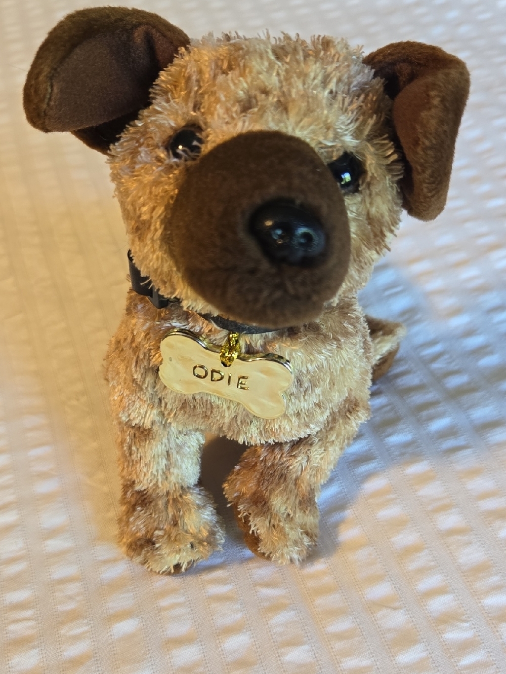Ty Vintage ODIE 2004 Garfield Plush Brown Dog Toy with Gold Bone Tag